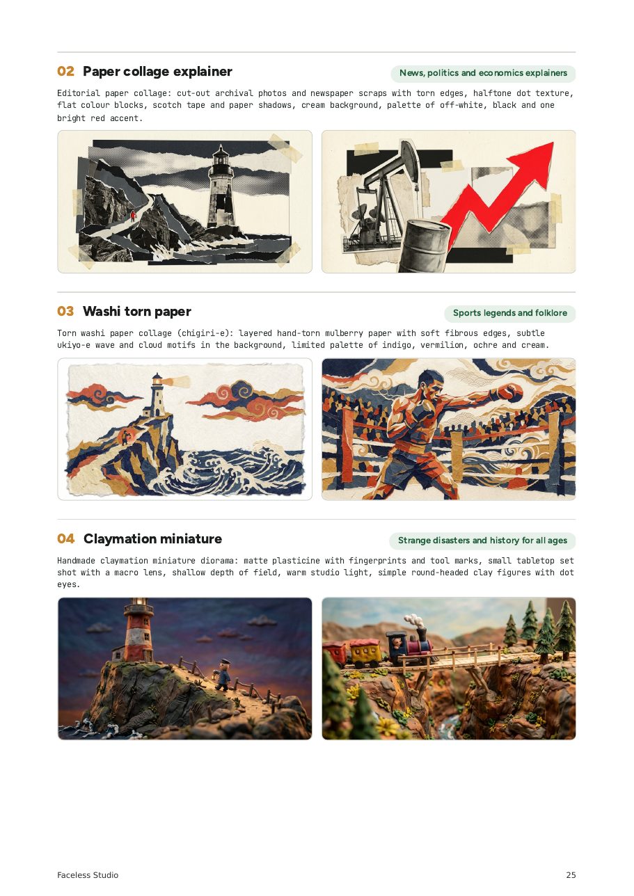 Style bible: paper collage, washi and claymation
