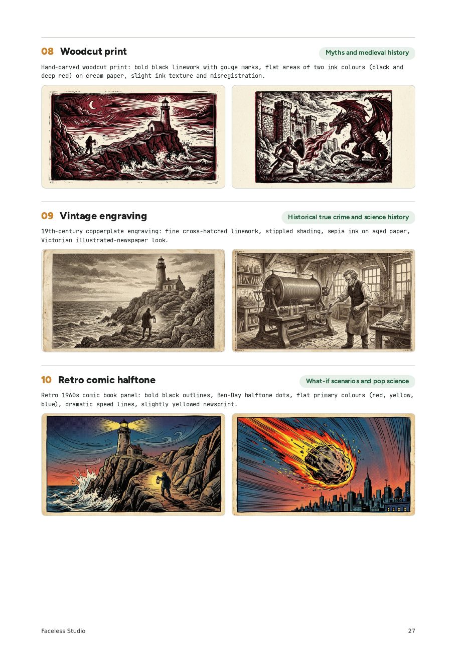Style bible: woodcut, engraving and halftone