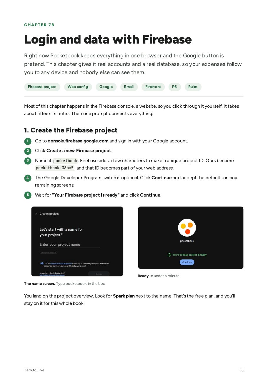 Chapter 7b: Login and data with Firebase